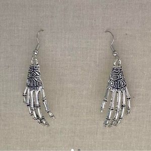 Skeleton hand dangle earrings